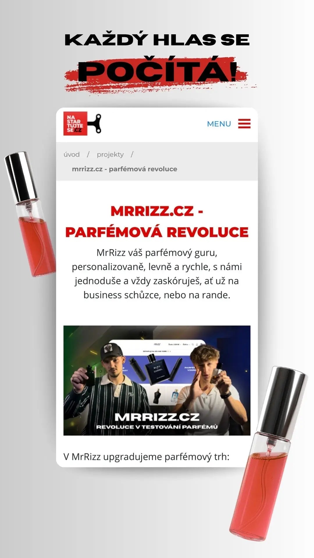 MrRizz.cz se přihlásil do soutěže KB – NastartujteSe.cz | MrRizz.cz