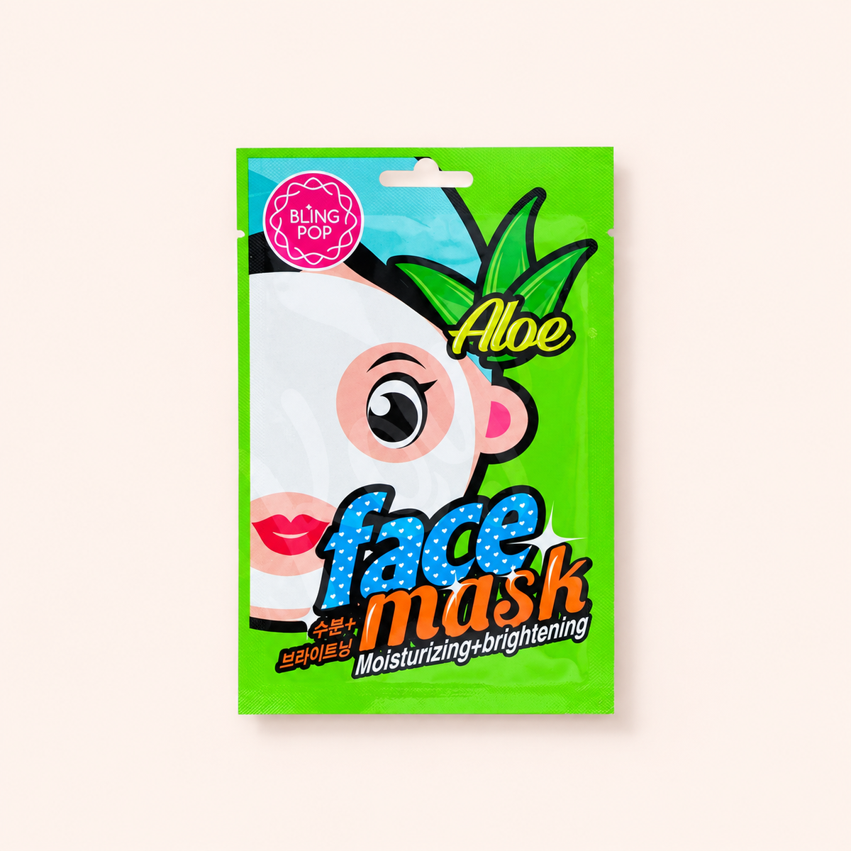 Bling Pop Face Mask Aloe Moisturizing + Brightening 20 ml