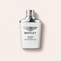 Bílý flakon toaletní vody Bentley Infinite Rush White Edition EDT 100 ml se stříbrným uzávěrem – MrRizz