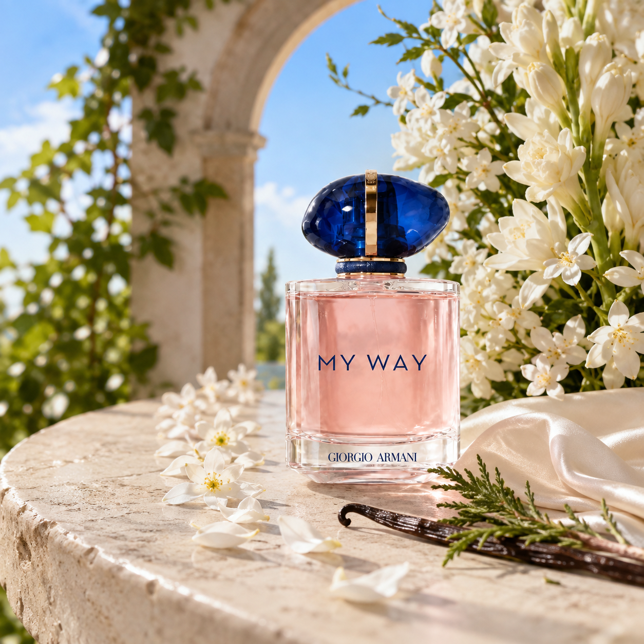 Armani My Way EDP – světlé květinové zátiší s tuberózou, jasmínem a vanilkou – MrRizz