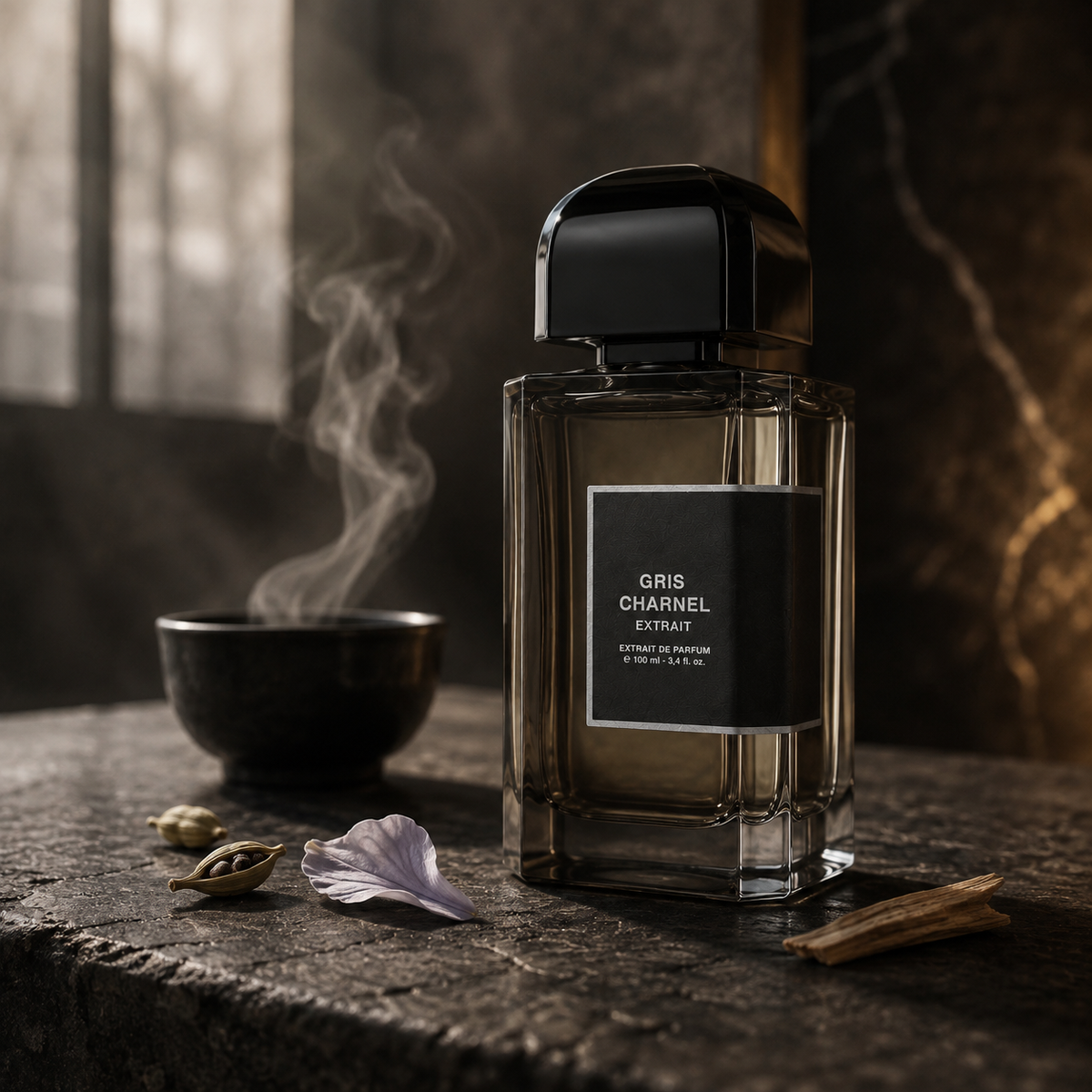 BDK Parfums Gris Charnel Extrait v emocionální scéně s černým čajem, kardamomem a kosatcem – MrRizz