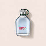 HUGO BOSS Hugo Man EDT 125 ml, čirý flakon se stříbrným uzávěrem a zeleným poutkem – MrRizz