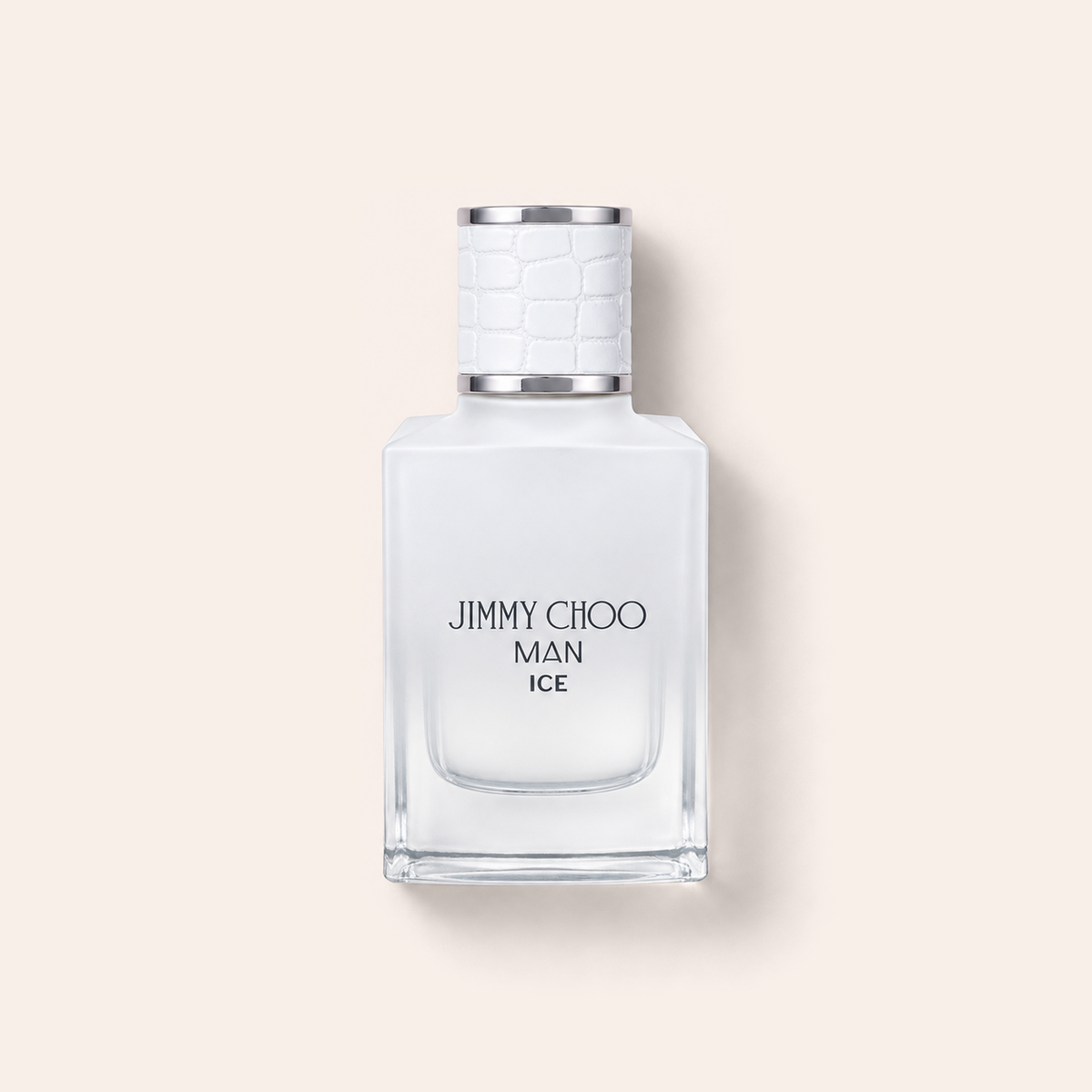 Flakon parfému Jimmy Choo Man Ice EDT 30 ml na béžovém pozadí – MrRizz