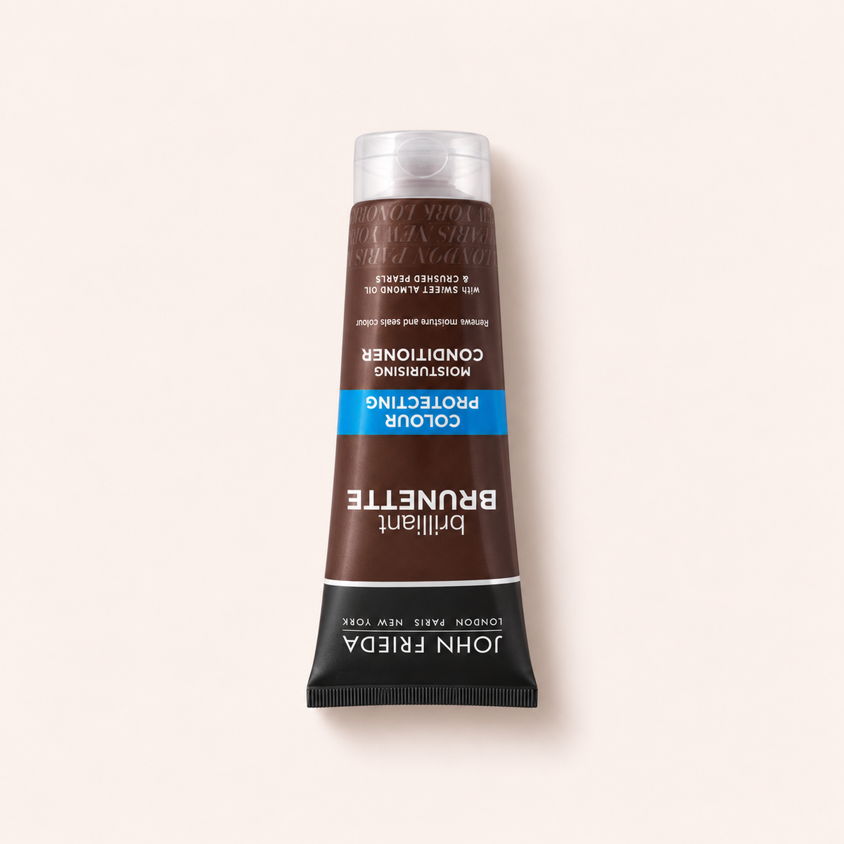 John Frieda Brilliant Brunette Colour Protecting Kondicionér 250 ml, tuba na světlém pozadí – MrRizz