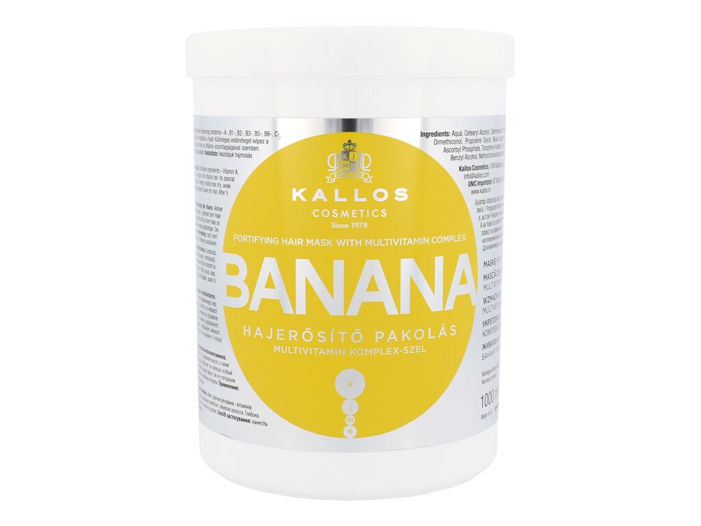 Kallos Cosmetics Banana 1000 ml - 1000ml - Maska na vlasy