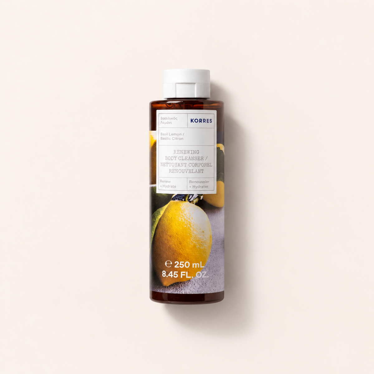 Korres Basil Lemon Renewing Body Cleanser 250 ml – sprchový gel – MrRizz