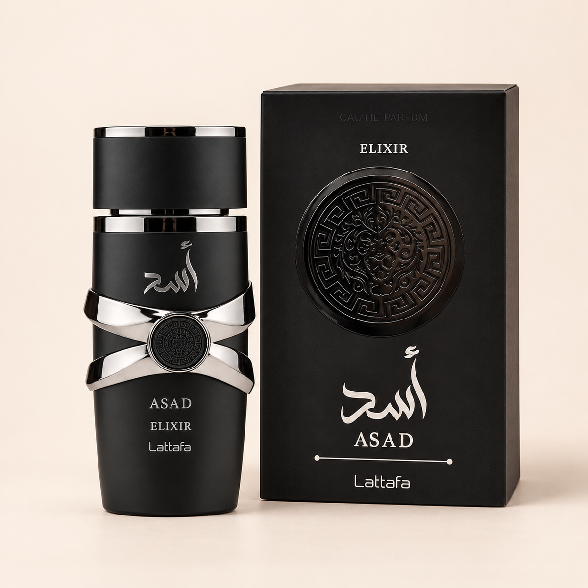 Lattafa Asad Elixir EDP 100 ml – produkt a balení
