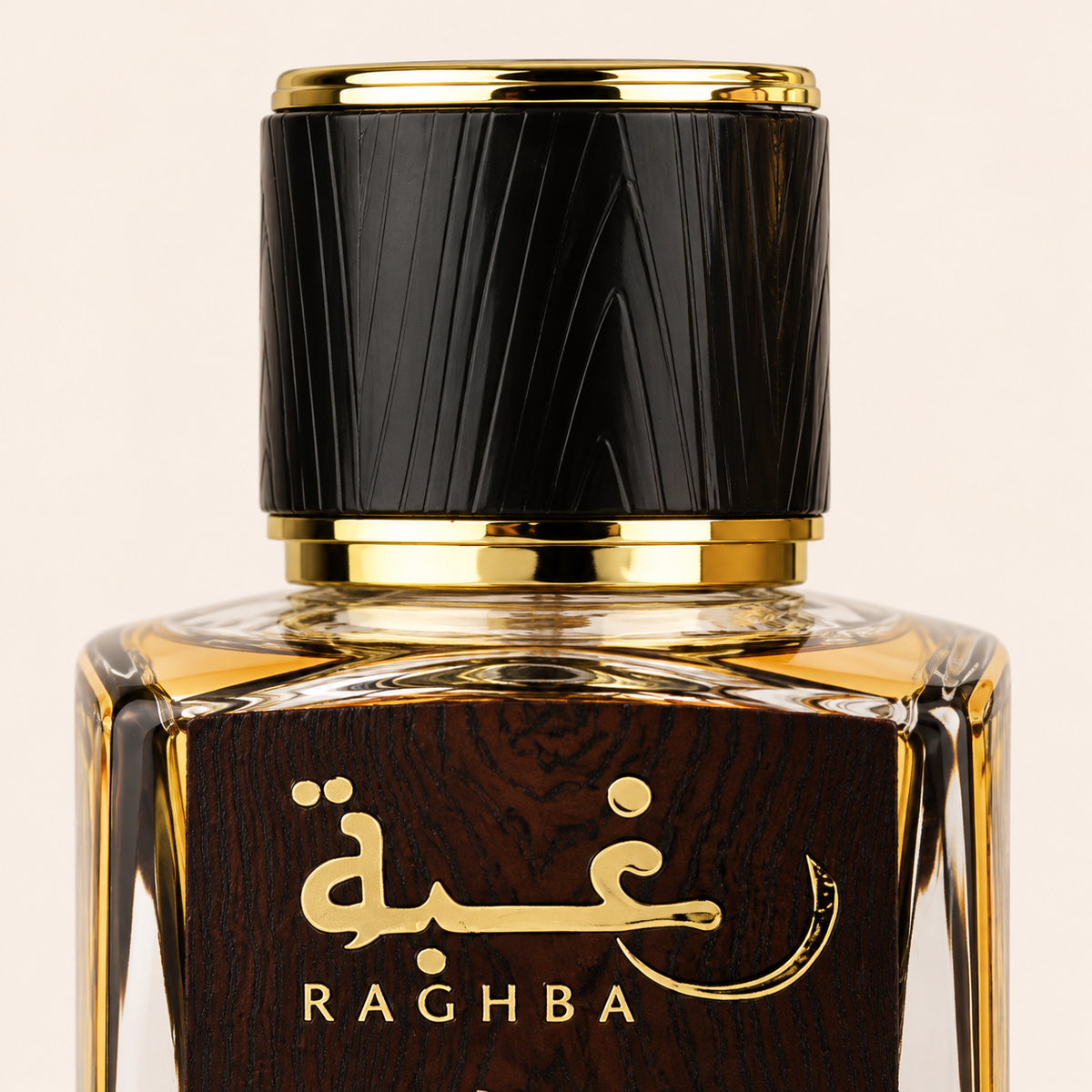 Lattafa Raghba Wood Intense EDP 100 ml – detail flakonu