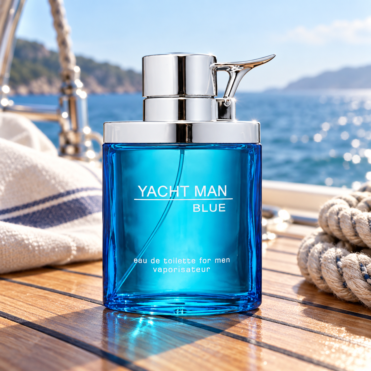 Myrurgia Yacht Man Blue EDT 100 ml – produkt v prostředí