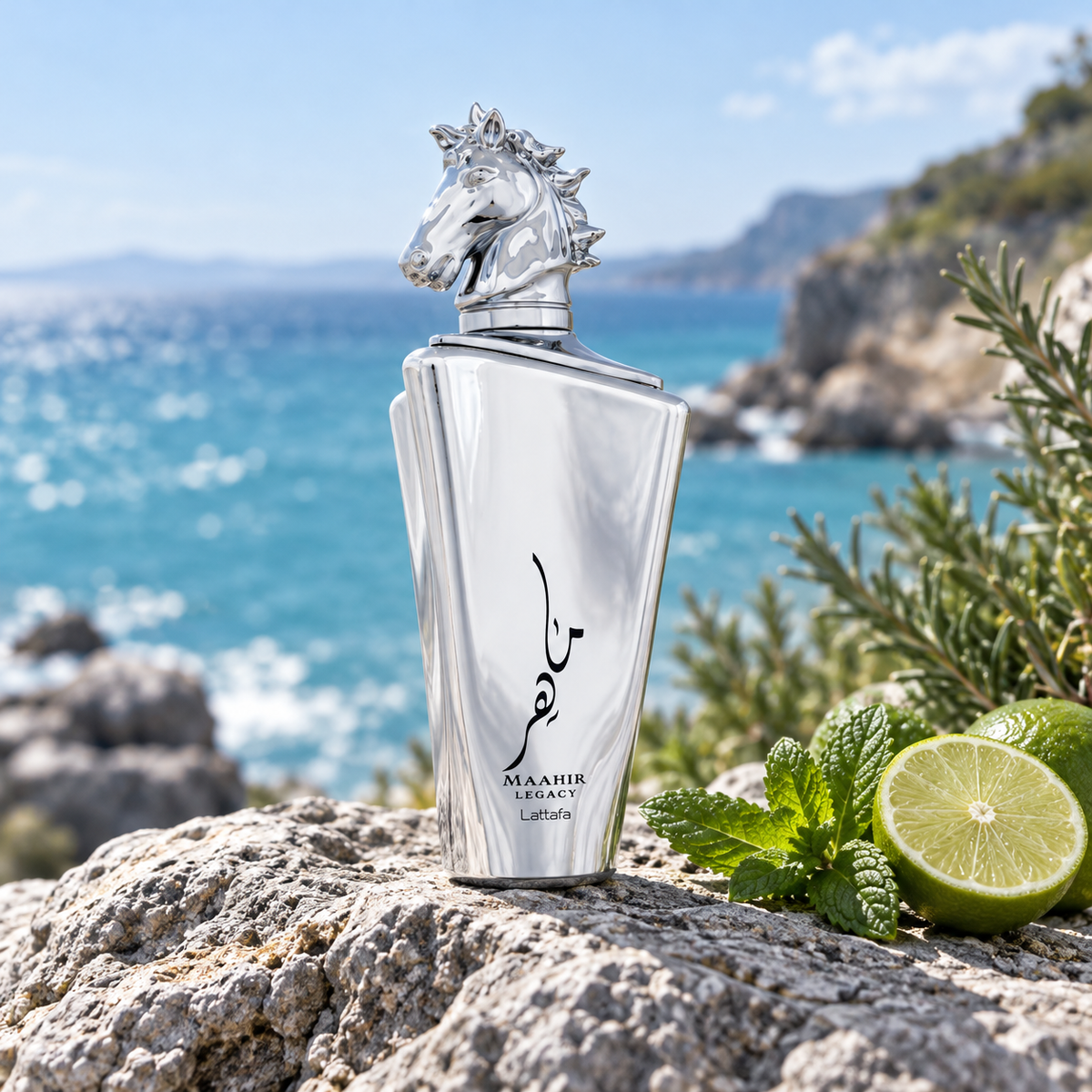 Lattafa Maahir Legacy EDP 100 ml – produkt v prostředí