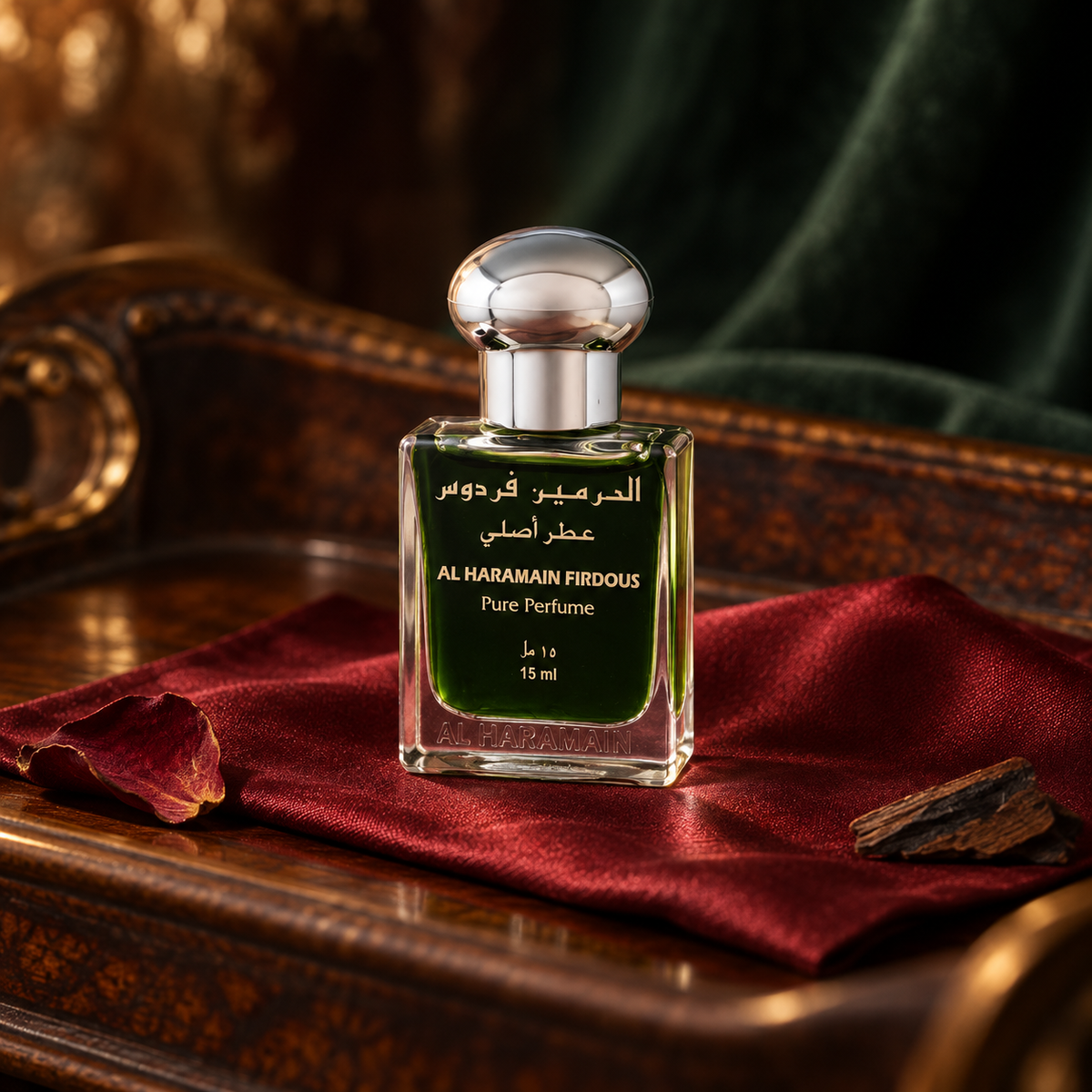 Al Haramain Firdous parfémový olej 15 ml – produkt v prostředí
