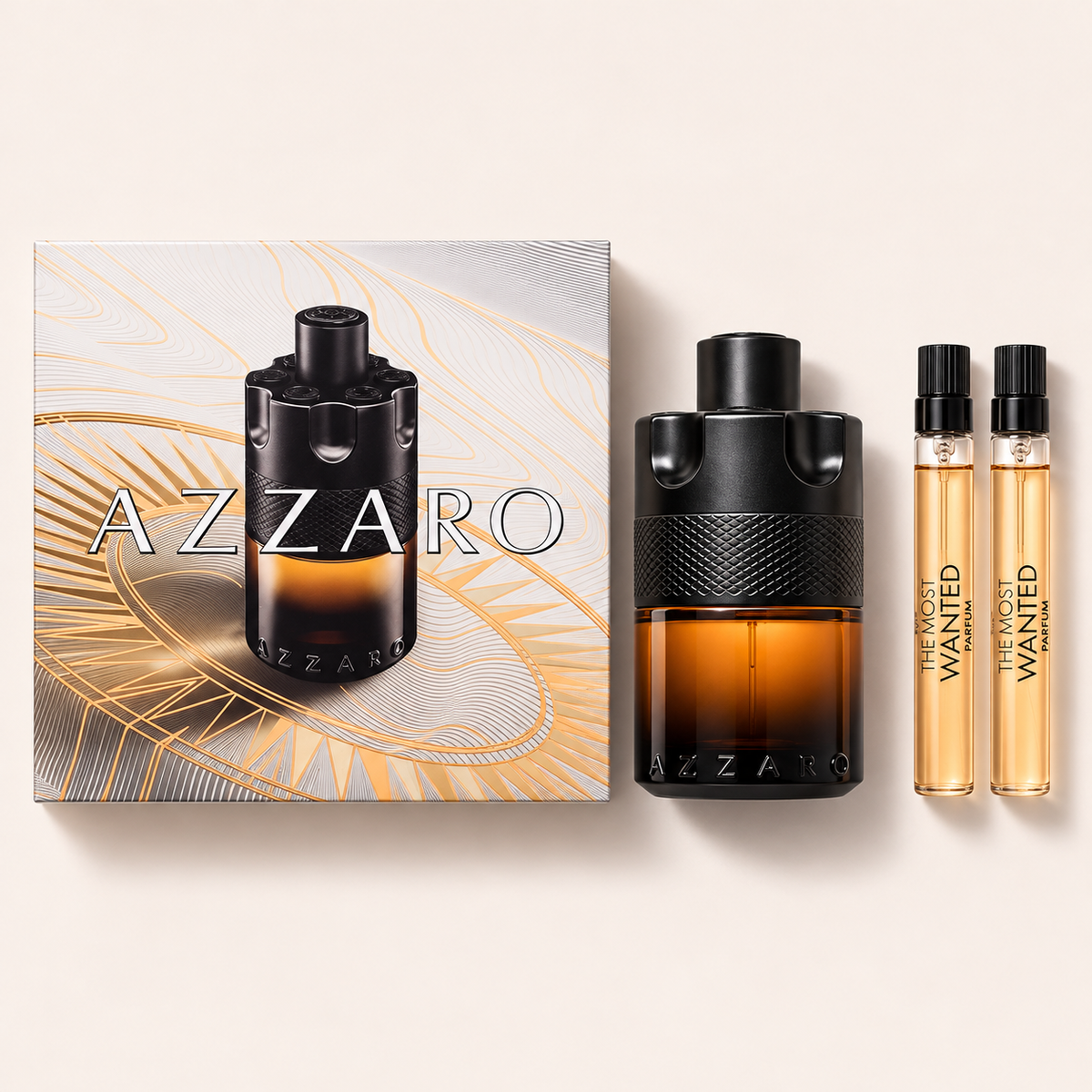Azzaro The Most Wanted Parfum, dárková sada 100 ml a 2×10 ml – MrRizz