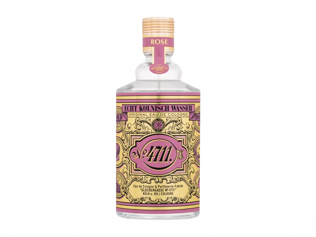 Flakon 4711 Floral Collection Rose Kolínská voda 100 ml na béžovém pozadí – MrRizz