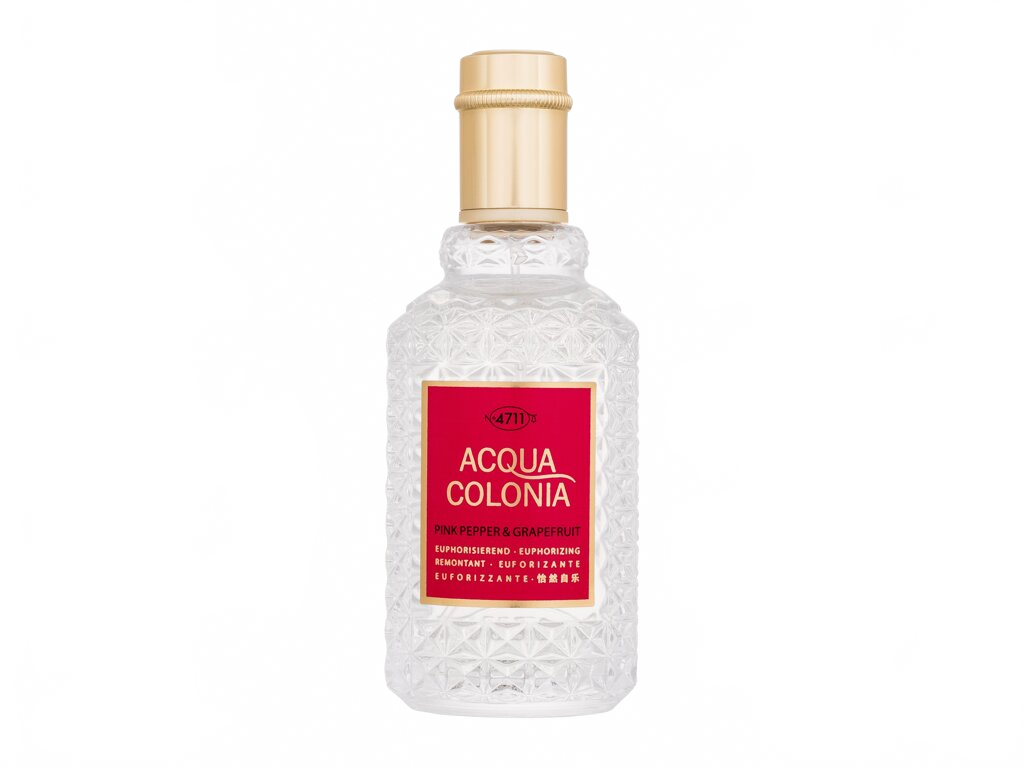 Flakon 4711 Acqua Colonia Pink Pepper & Grapefruit Kolínská voda 50 ml na béžovém pozadí – MrRizz
