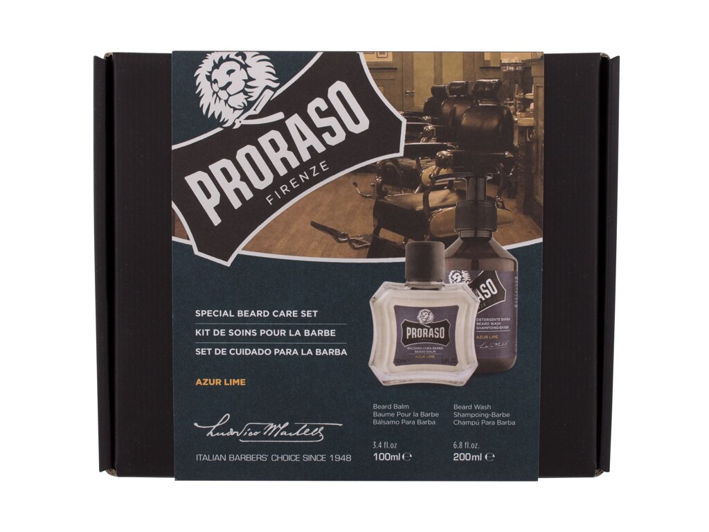 PRORASO Azur Lime Special Beard Care Set 200 ml - 200ml - Šampon