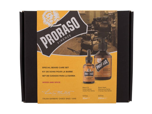 PRORASO Wood & Spice Special Beard Care Set - 200ml - Šampon
