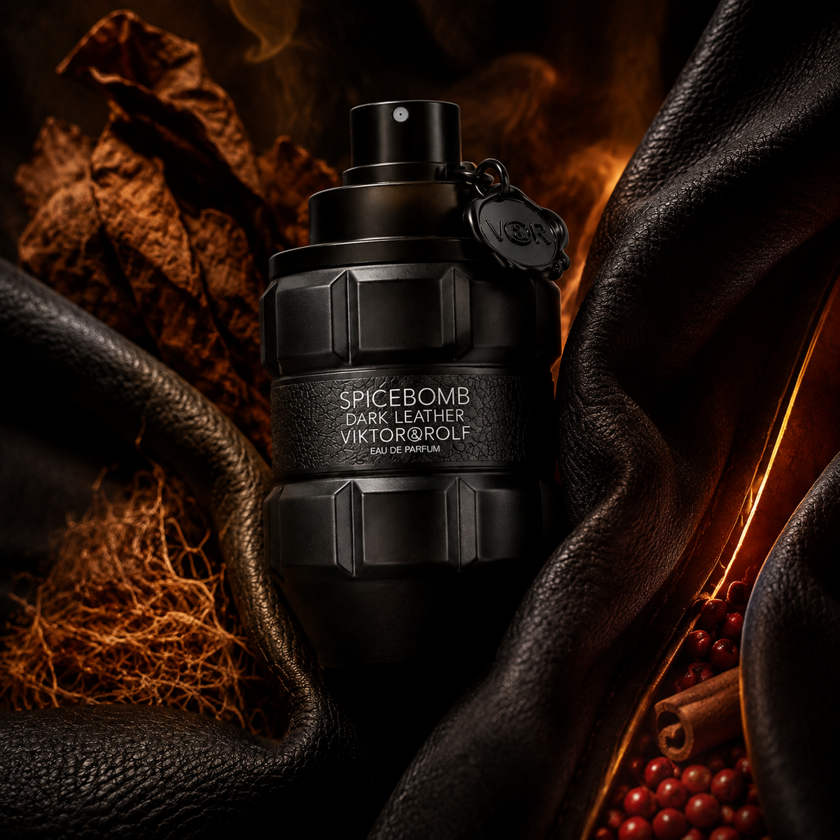 Viktor & Rolf Spicebomb Dark Leather mezi záhyby černé kůže s tabákovým listem a skořicí – MrRizz