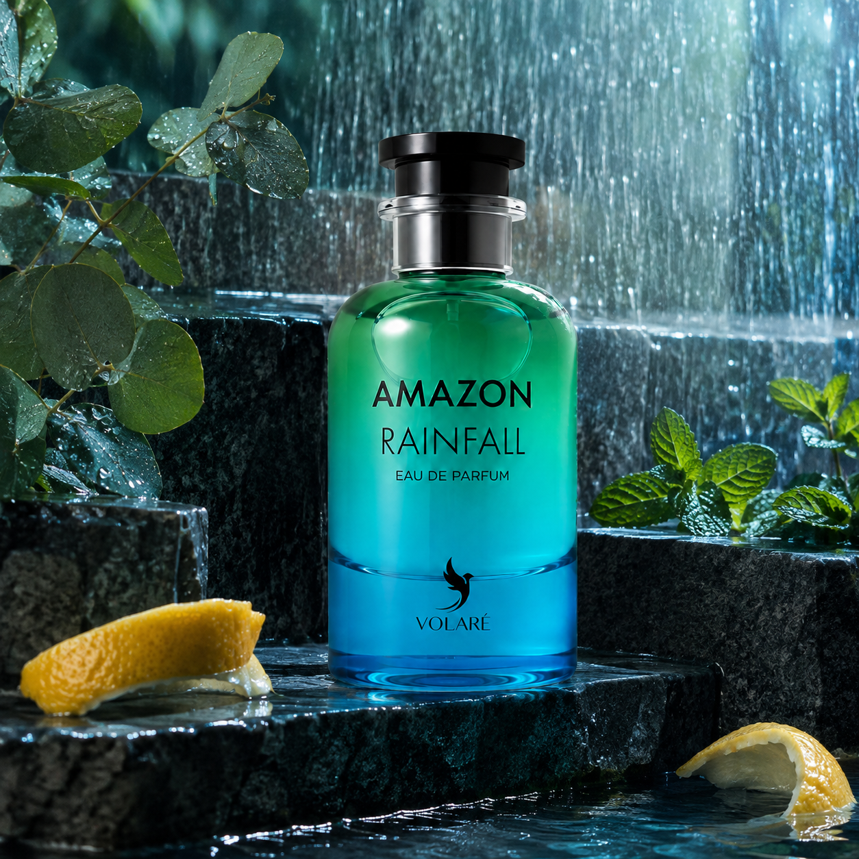 Volare Amazon Rainfall – emotivní produktová fotografie