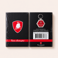 Lamborghini Las Vegas Keychain Set – kovový šestihranný přívěsek s červenou plochou, balení 10 kusů – MrRizz