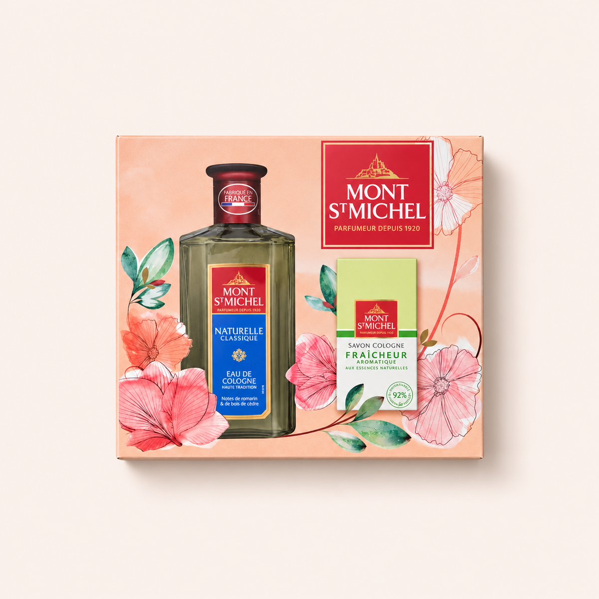 Mont St Michel Naturelle Classique – sada kolínská voda 250 ml a mýdlo 125 g