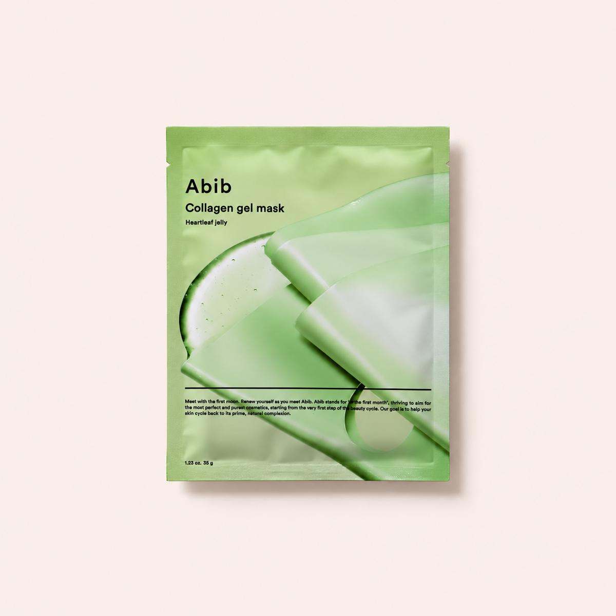 Abib Collagen Gel Mask Heartleaf Jelly 35 ml – titulní produktová fotografie – MrRizz