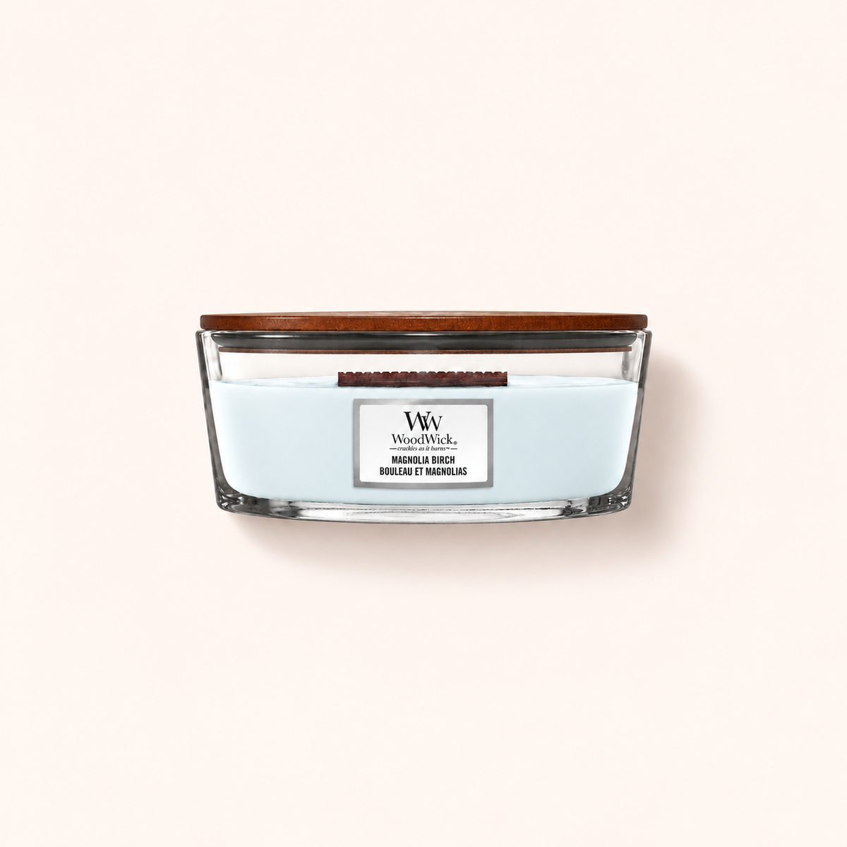 Vonná svíčka WoodWick Magnolia Birch Ellipse 453,6 g – MrRizz