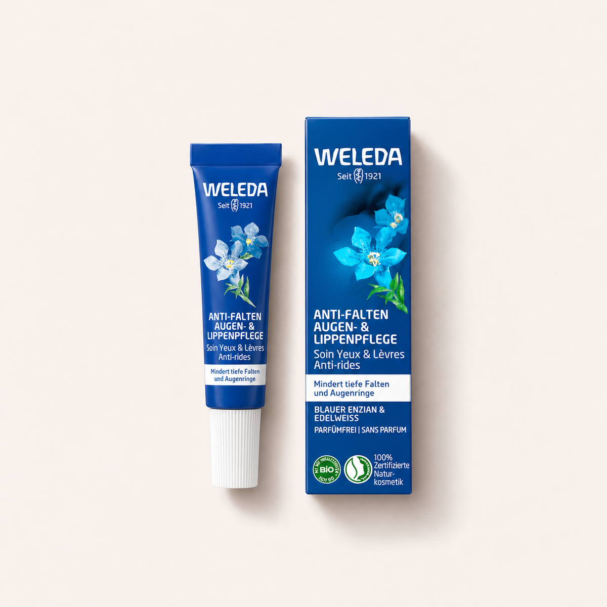 Weleda Blue Gentian & Edelweiss Contouring Eye & Lip Cream 10 ml – výrobek s originálním obalem – MrRizz