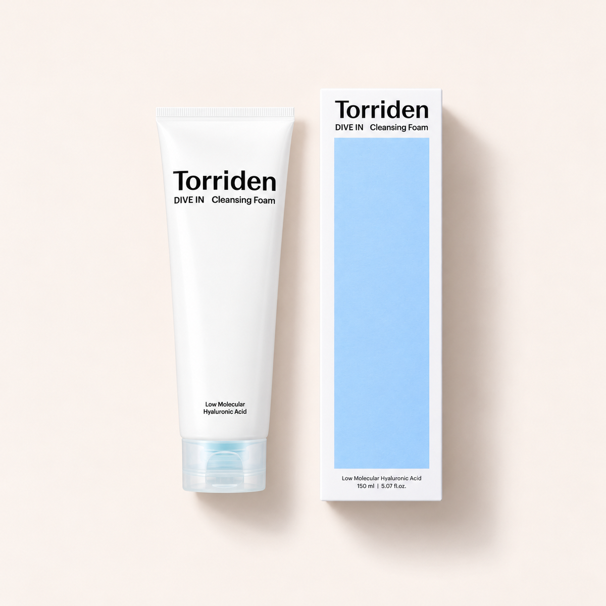 Torriden Dive In Low Molecular Hyaluronic Acid Cleansing Foam 150 ml – produkt s obalem – MrRizz