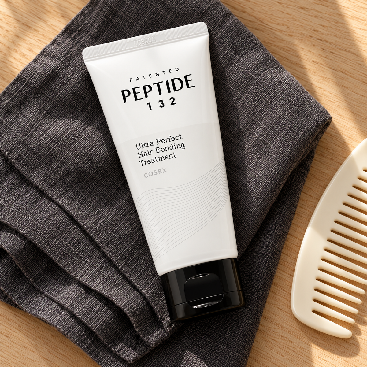 COSRX Peptide-132 Ultra Perfect Hair Bonding Treatment 120 ml – atmosférická fotografie – MrRizz