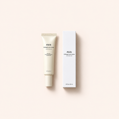 Abib Jericho Rose Collagen Tube Eye Creme 30 ml – výrobek s odpovídajícím obalem vleže – MrRizz