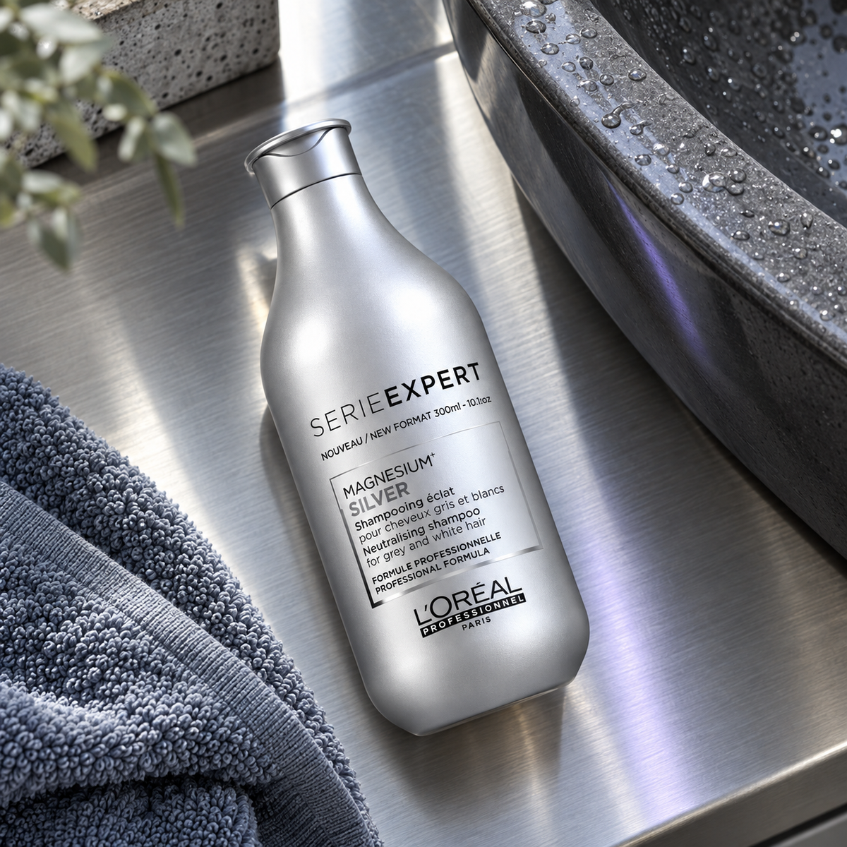 L'Oréal Professionnel Silver Professional Shampoo 300 ml – atmosférická fotografie – MrRizz