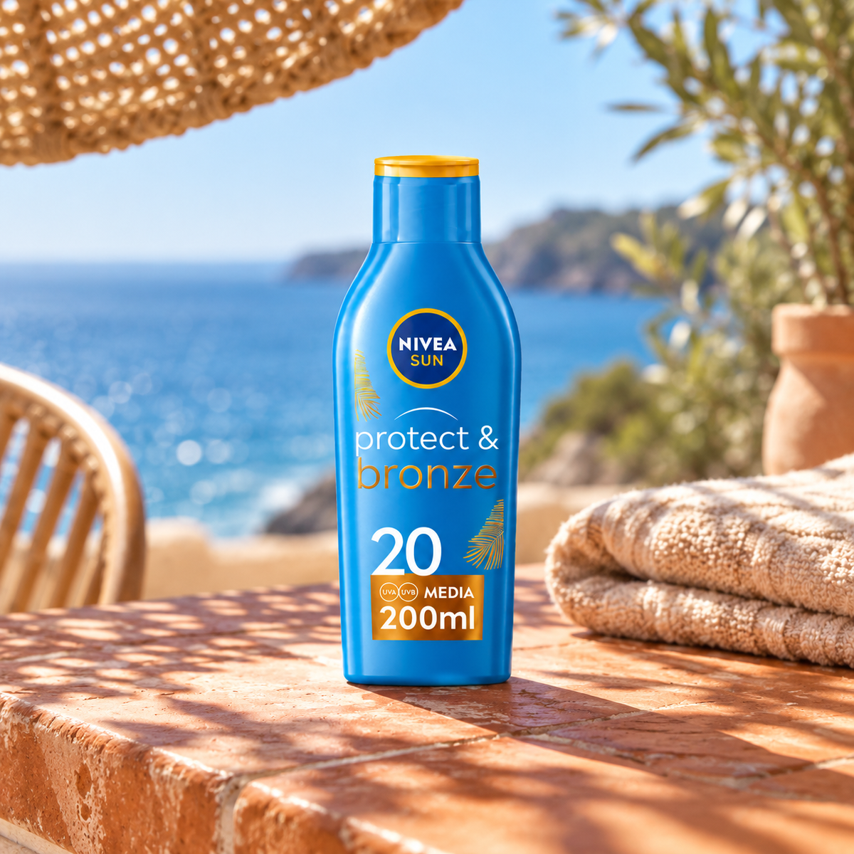 Nivea Sun Protect & Bronze Sun Lotion Opalovací mléko 200 ml – atmosférická fotografie – MrRizz
