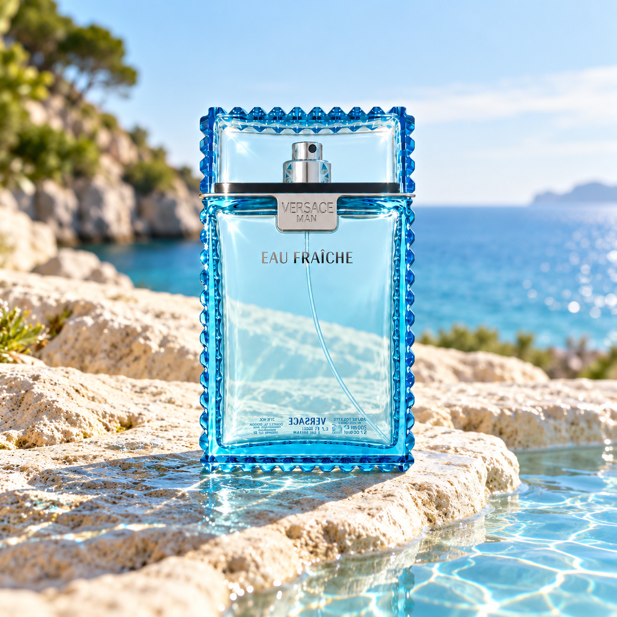 Versace Man Eau Fraiche EDT 200 ml – atmosférická fotografie – MrRizz