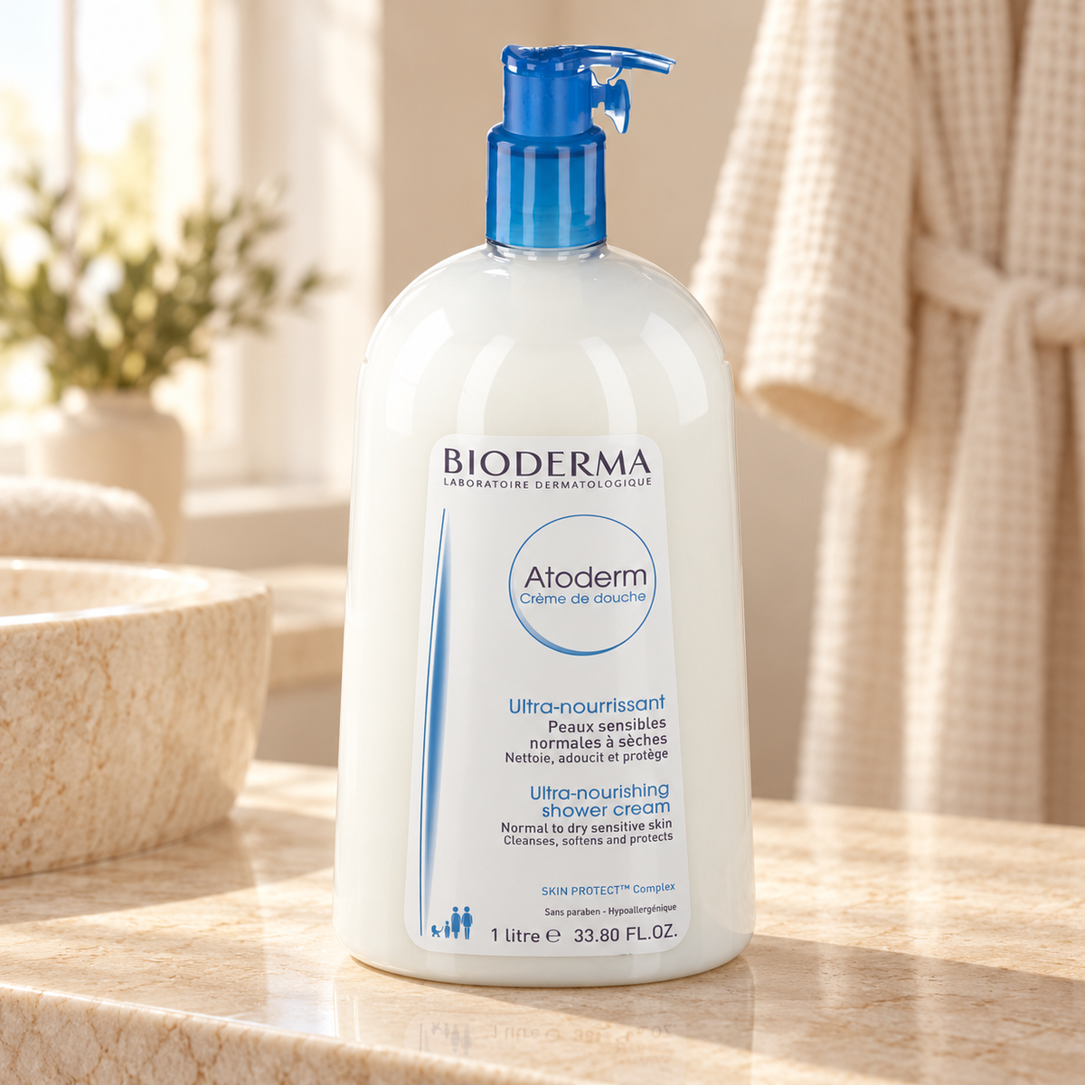 BIODERMA Atoderm Ultra-Nourishing Shower Cream 1000 ml – atmosférická fotografie – MrRizz