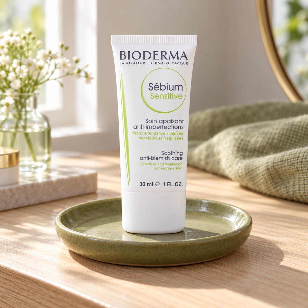 BIODERMA Sébium Sensitive 30 ml – atmosférická fotografie – MrRizz