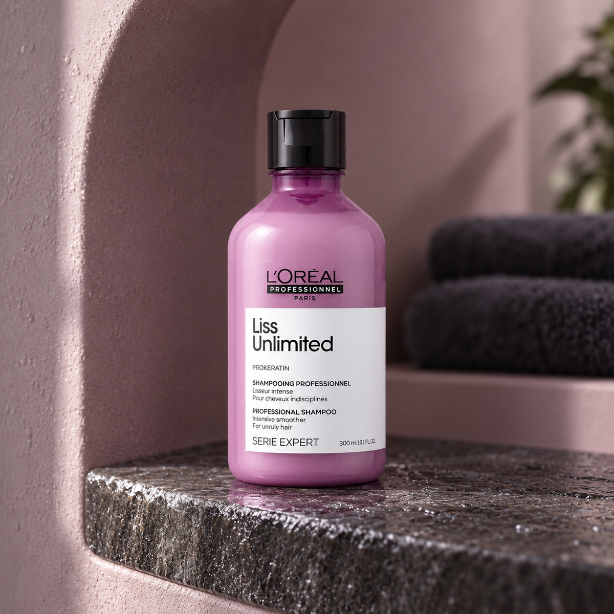 L'Oréal Professionnel Liss Unlimited Professional Shampoo 300 ml – atmosférická fotografie – MrRizz