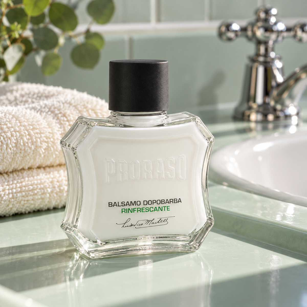 PRORASO Green After Shave Balm 100 ml – atmosférická fotografie – MrRizz
