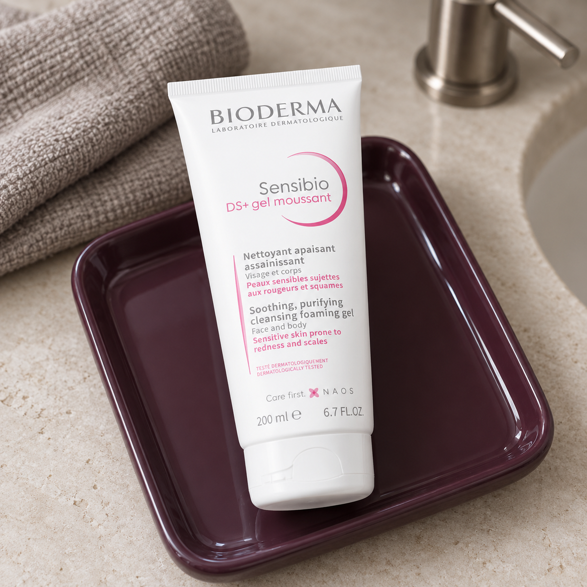 BIODERMA Sensibio DS+ Cleansing Gel 200 ml – atmosférická fotografie – MrRizz