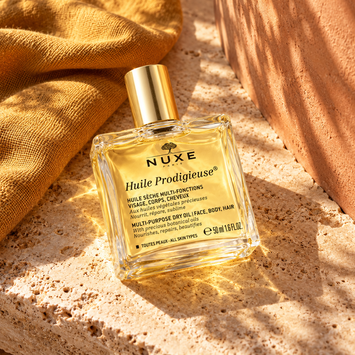 NUXE Huile Prodigieuse 50 ml – atmosférická fotografie – MrRizz