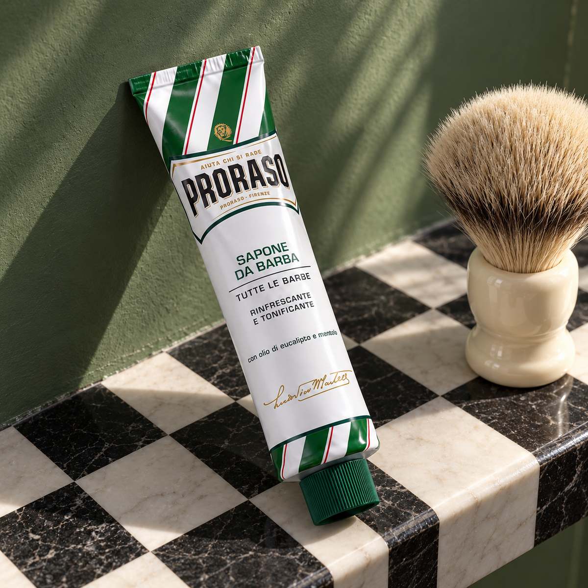 PRORASO Green Shaving Soap In A Tube 150 ml – atmosférická fotografie – MrRizz