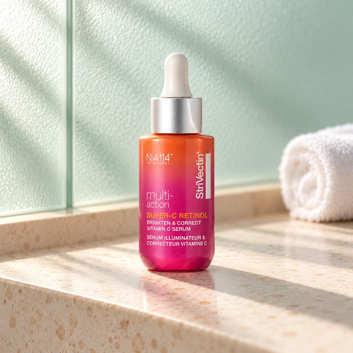 StriVectin Multi-Action Super-C Retinol Brighten & Correct Vitamin C Serum 30 ml – atmosférická fotografie – MrRizz