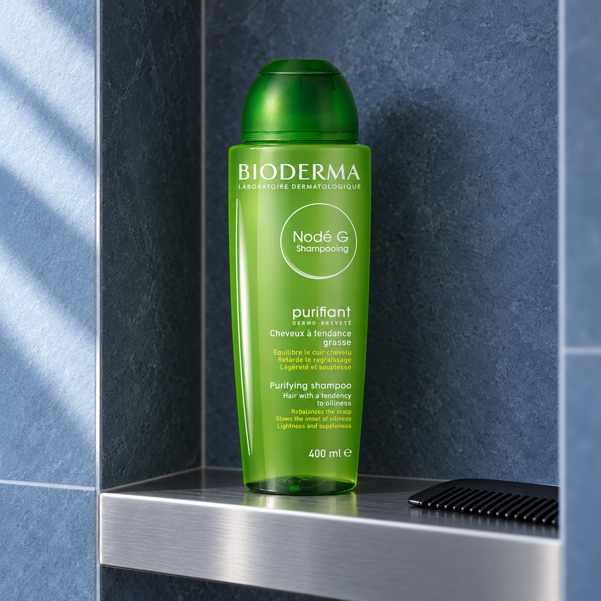 BIODERMA Nodé G Purifying Shampoo 400 ml – atmosférická fotografie – MrRizz