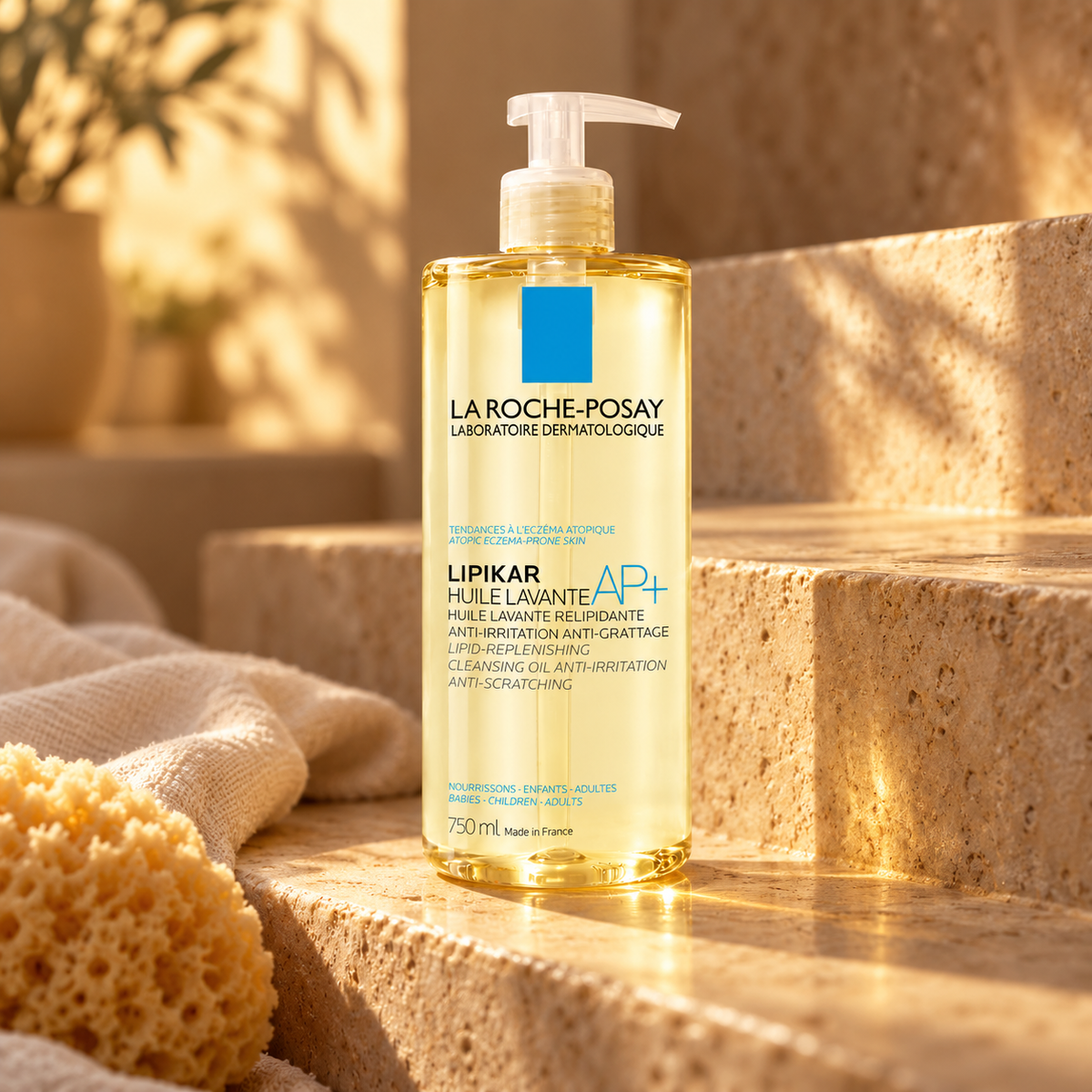 La Roche-Posay Lipikar Cleansing Oil AP+ 750 ml – atmosférická fotografie – MrRizz