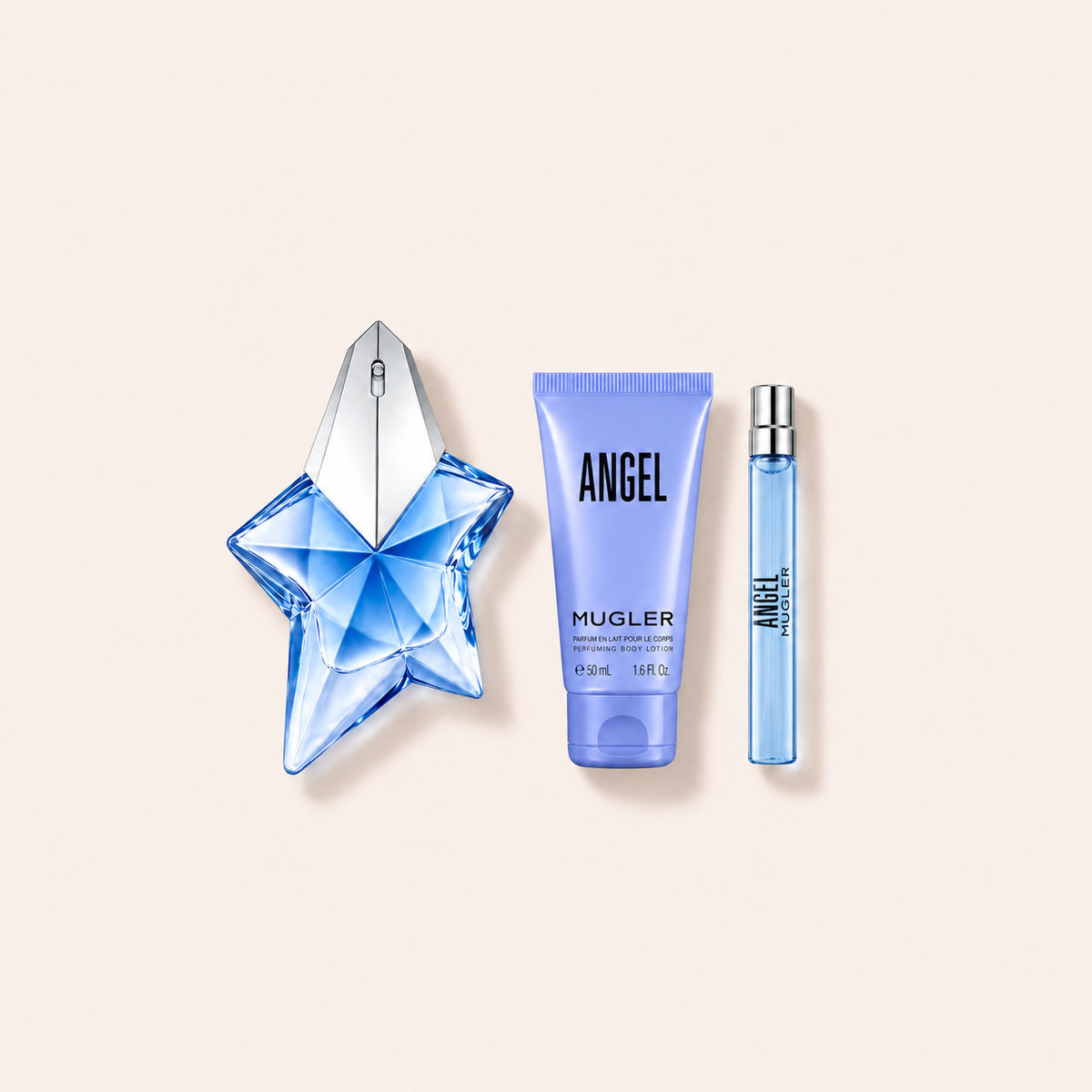 Mugler Angel – sada EDP 50 ml + EDP 10 ml + tělové mléko 50 ml – MrRizz