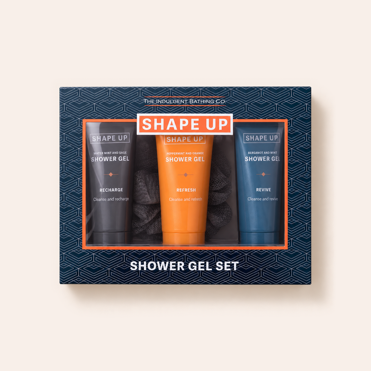 Xpel Shape Up, sada 3 sprchových gelů po 100 ml a žínka – MrRizz
