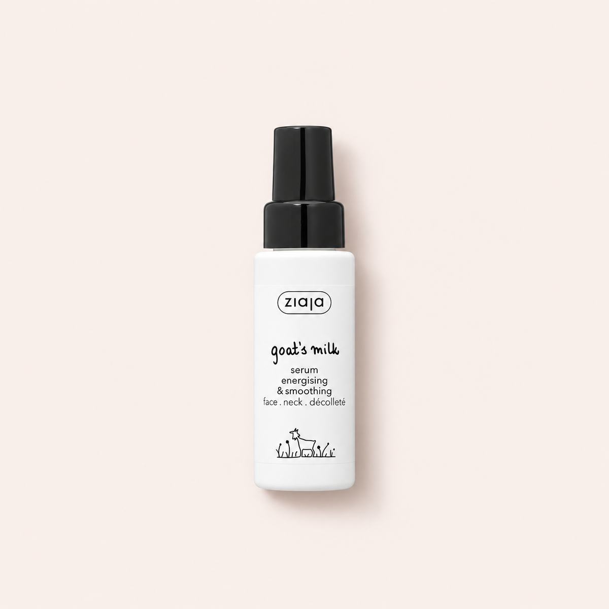 Ziaja Goat’s Milk pleťové sérum 50 ml na béžovém pozadí – MrRizz